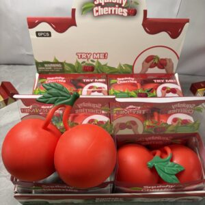 Realistic cherry squishy toy, soft TPR slow‑rebound. Specially designed for stressed‑out people, safe for kids 3+, great for gifts & wholesale.