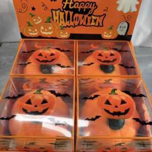Halloween Pumpkin Squeeze Squishy Toy Gift Box TPR Stress Relief Fidget Toy for Kids Halloween Decoration Party Gift Wholesale