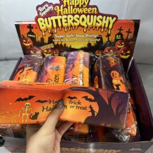 Halloween Theme Butter Stick Squishy Toy Slow Rising TPR Squeeze Fidget Toy Holiday Sensory Toy for Kids Party Favors