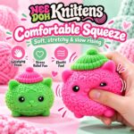 NeeDoh Knittens Soft Slow Rising Squishy Fidget Toy Knitted Texture Stress Relief Squeeze Kitten Sensory Toy For Kids view 3