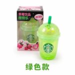 Glitter Filled Drink Cup Squishy Toy Strawberry Milk Tea Cup Squeeze Toy Super Squishy Stress Relief Sensory Fidget Toy for Kids Adults view 3