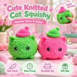 NeeDoh Knittens Soft Slow Rising Squishy Fidget Toy Knitted Texture Stress Relief Squeeze Kitten Sensory Toy For Kids view 4