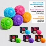 NeeDoh Fuzz Ball Flower Power Smiley Face Fuzzy Squeeze Toy Soft Spiky Sensory Fidget Stress Relief Ball Collectible Toy for Kids Adults view 4