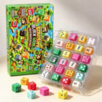24 Days Minecraft Block Squishy Advent Calendar Blind Box, Slow Rising TPR Squeeze Fidget Cube Toy, Stress Relief Sensory Surprise Countdown Gift Set for Kids Party Favor view 1