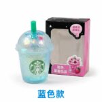 Glitter Filled Drink Cup Squishy Toy Strawberry Milk Tea Cup Squeeze Toy Super Squishy Stress Relief Sensory Fidget Toy for Kids Adults view 4