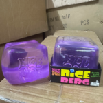 Nee Doh Nice Berg Glitter Ice Cube Fidget Toy Super Solid Squish Slow Rebound Stress Relief Giant Squeeze Sensory ASMR Toy For Kids Adults Gift view 3
