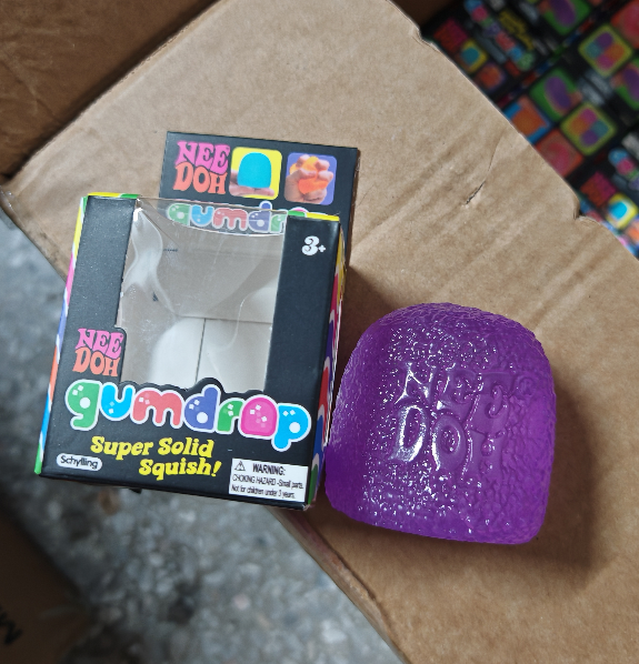 Nee Doh Gumdrop Fidget Toy Super Solid Squish Textured Transparent Gum Candy Slow Rebound Squeeze ASMR Stress Relief Toy
