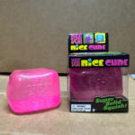 NeeDoh Nice Cube Glitter Super Solid Squish Fidget Toy Transparent Cube Stress Relief Squeeze Sensory Toy For Kids view 2
