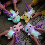 Glow In Dark Plush Animal Toy, Soft Short Plush DIY Doodle Stuffed Doll, Cute Fox Bear Penguin Rabbit Toy For Kids Gift view 4