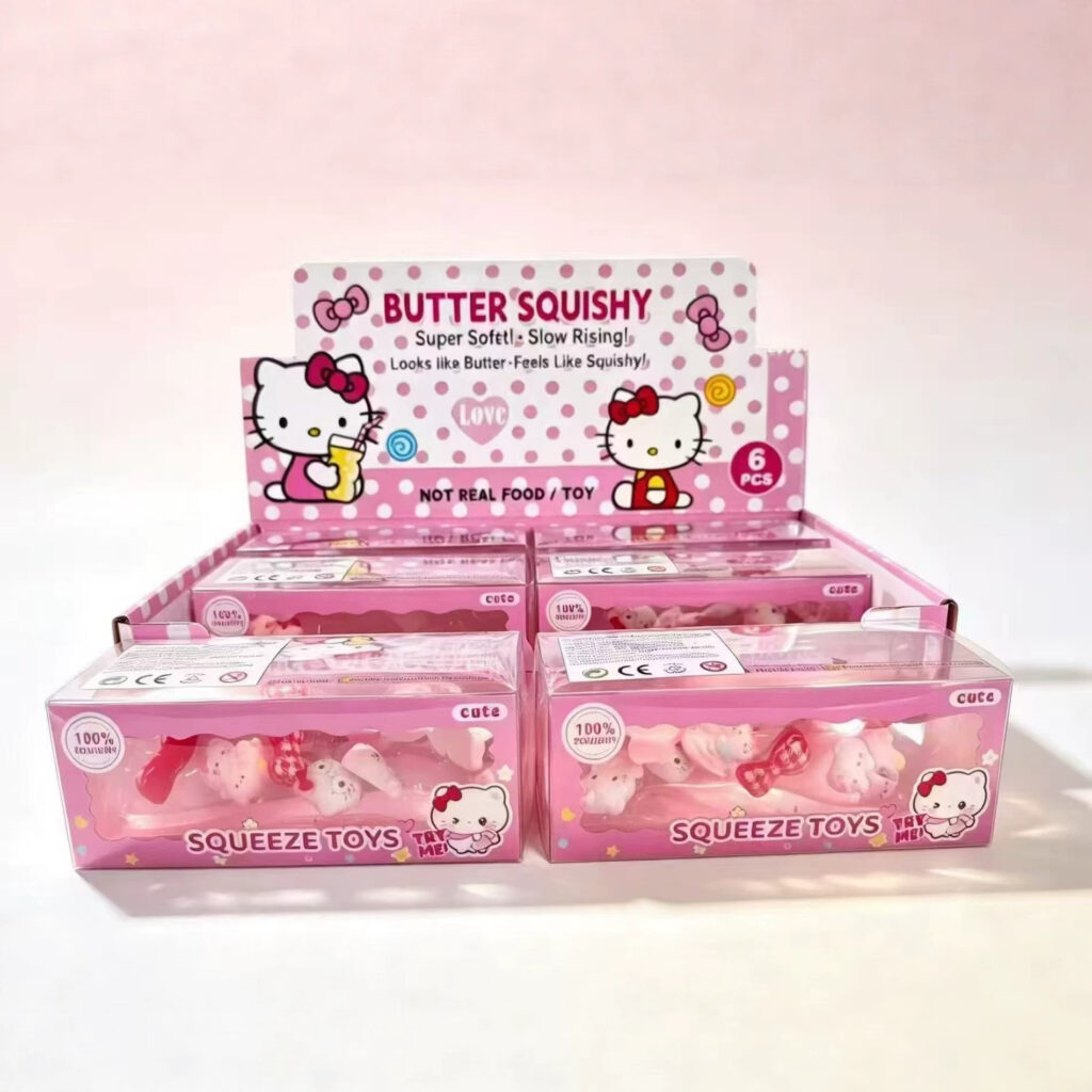 Cross-border Hello Kitty Stitch figure Vaseline long-strip Squeeze Toy Infinite Stress Relief Venting Toy
