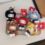 Cute headband Christmas kitty cat bag keychain pendant plush doll keychain small pendant figurine gift kitty view 1