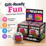 NeeDoh Happy Smiling Ball Flour Model Stress Relief Squeezing Toy for Relaxation view 1