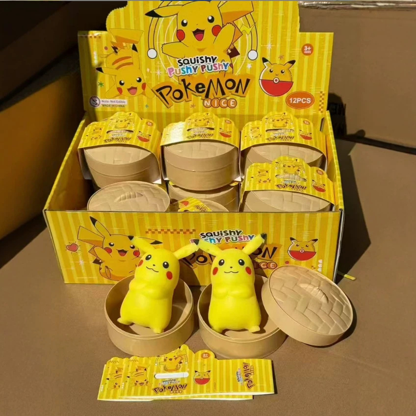 Pikachu Bun Cage Hot-selling Squeeze Toy Cartoon New Style Yellow Decompression Novelty Creative Toy
