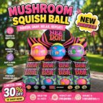 Needoh Mushroom Ball - Soft and Malleable Play Toy with Adjustable Texture and Powdered Finish for Stress Relief view 1