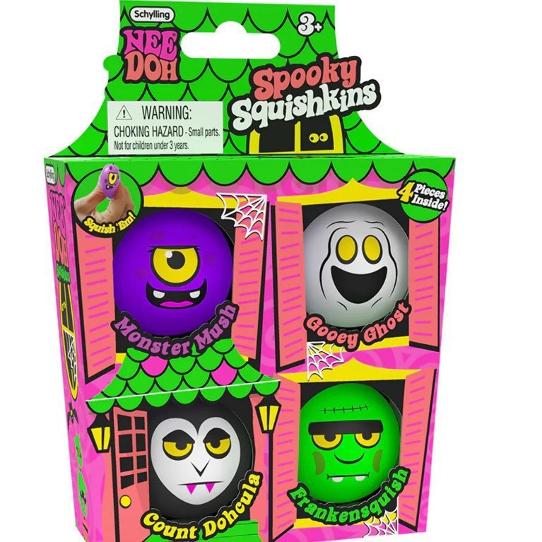 New product NeeDoh Teenie Jack-Glow Halloween haunted house finger-puppet toy set