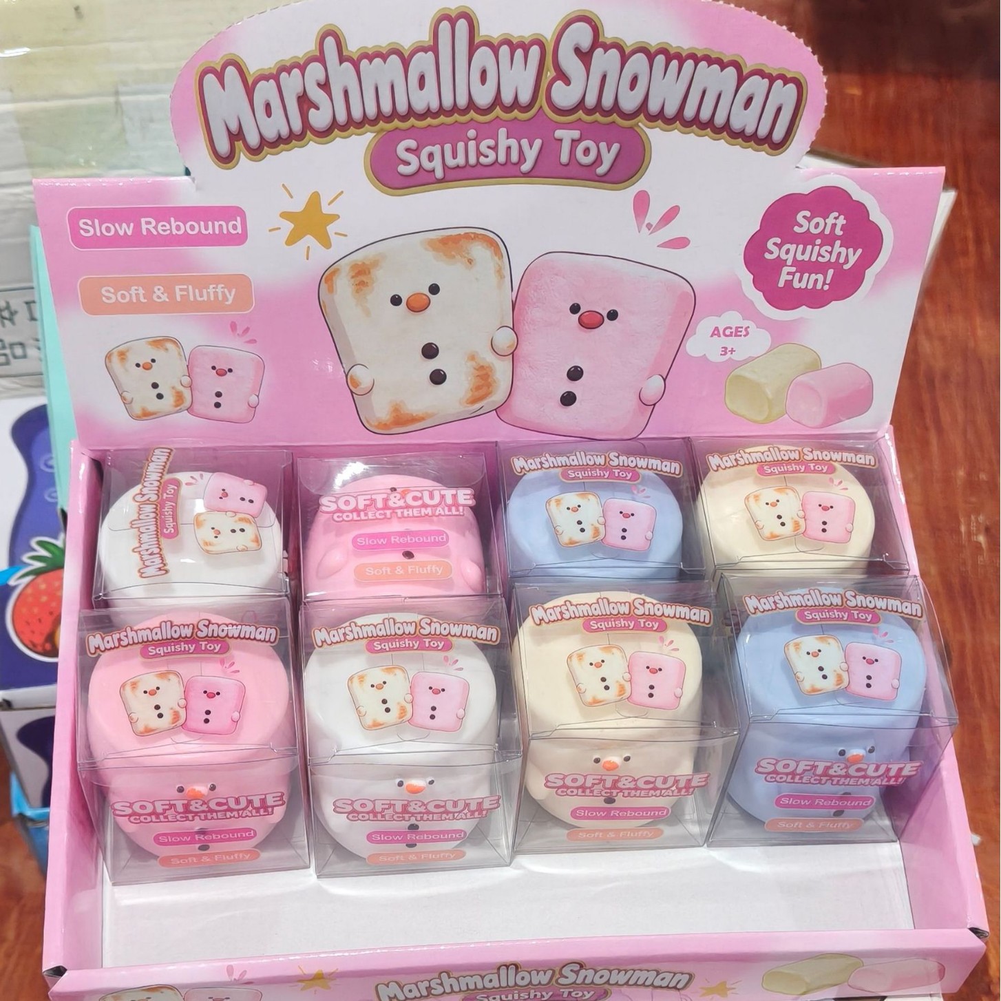 Christmas Snowman Marshmallow Building Block DIY Ball Stress Relief Toy Cute Decompression Gadget Squeeze Toy