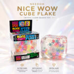 NeeDoh squishy snowflake cube maltose glitter ice cube slow-rebound squishy stress relief Christmas decompression toy view 4