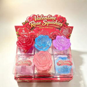 Valentine Rose Squishy Fidget Toy Valentine’s Day Rose Squishy | Transparent Floral Fidget Stress Toy