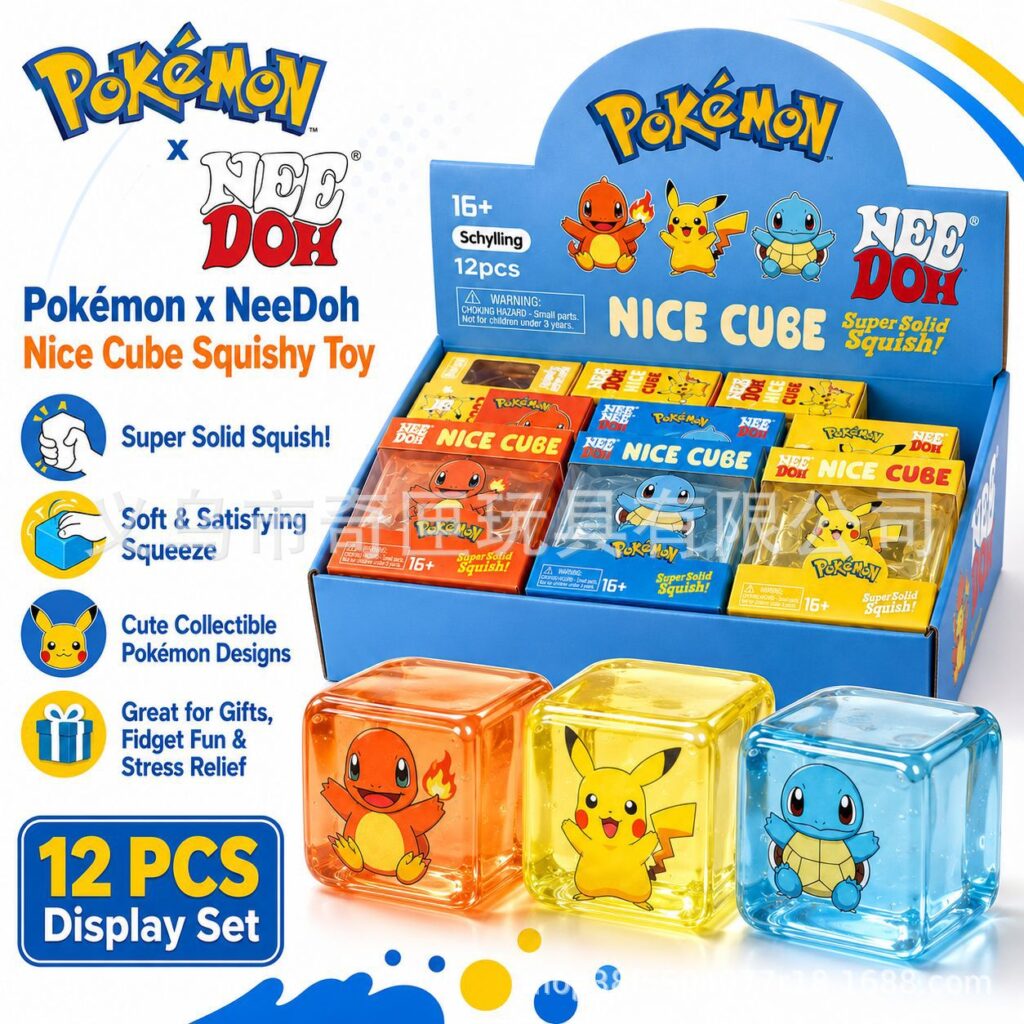 NeeDoh Pokémon series squeeze-and-relax stress-relieving toy Pokémon mystery box Pikachu model toy