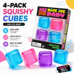 NeeDoh high-quality four small ice cubes, 3cm in size, available in stock for a limited time. Jointly designed with Christmas glitter ice cubes and made of malt sugar material. view 5