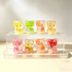 Fruit Bear Shape Squeeze Fidget Toy, Transparent Glitter Animal Squish Toy, Mixed Fruit Sensory Stress Relief Decompression Gift view 3