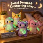 Glow In Dark Plush Animal Toy, Soft Short Plush DIY Doodle Stuffed Doll, Cute Fox Bear Penguin Rabbit Toy For Kids Gift view 1