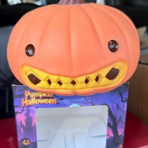 Spooky Pumpkin Face Squishy Toy, Soft Flour Filling, Halloween Fidget Squeeze Toy