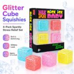NeeDoh high-quality four small ice cubes, 3cm in size, available in stock for a limited time. Jointly designed with Christmas glitter ice cubes and made of malt sugar material. view 4