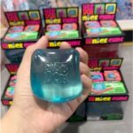 Needoh Cube Shape Solid Gel Squeeze Fidget Toy, Transparent Soft Squish Stress Relief Sensory Toy, Square decompression Gift view 2