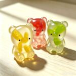 Fruit Bear Shape Squeeze Fidget Toy, Transparent Glitter Animal Squish Toy, Mixed Fruit Sensory Stress Relief Decompression Gift view 4