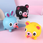 Decompression tongue-out doll squeeze toy stress relief toy sounding blue rabbit pink pig animal craft net celebrity hot item view 3