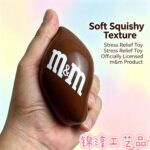 Chocolate Bean Shape Cube Squeeze Fidget Toy, Soft Squish Simulation Candy Sensory Toy, Food Shape Stress Relief Decompression Gift view 4