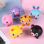 Decompression tongue-out doll squeeze toy stress relief toy sounding blue rabbit pink pig animal craft net celebrity hot item view 4