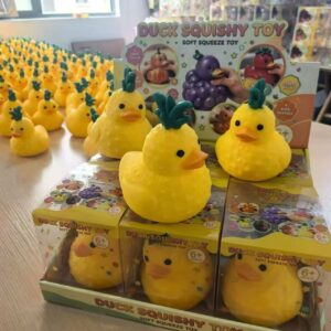 Cute Pineapple Duck Squishy Fidget Toy, Flour Filled Stress Relief Squeeze Toy