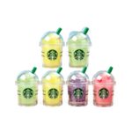 Best-selling transparent-shell milk tea cup from Starbucks Needoh malt sugar squeeze toy with soft rebounding feature for stress relief. view 2