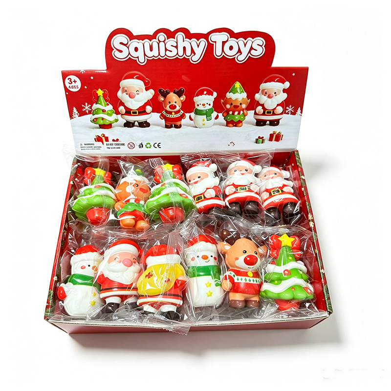 New Santa Claus PU Foam Slow-rebound Stress Relief Christmas Gift Figure Toy