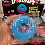 Nedoh Donut Shape Squeeze Fidget Toy, Glitter Transparent Squish Sensory Toy, Simulation Food Stress Relief Decompression Gift view 5