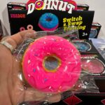 Nedoh Donut Shape Squeeze Fidget Toy, Glitter Transparent Squish Sensory Toy, Simulation Food Stress Relief Decompression Gift view 7