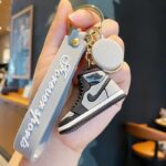 AJ basketball shoes keychain hanger for sports shoes, creative car bag hanging ornament, small gift shoe model view 2