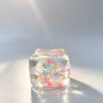 Needoh Holographic Rainbow Cube Squeeze Fidget Toy, Clear Glitter Gel Square Squish Toy, Shiny Sensory Stress Relief Decompression Gift view 3