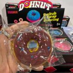 Nedoh Donut Shape Squeeze Fidget Toy, Glitter Transparent Squish Sensory Toy, Simulation Food Stress Relief Decompression Gift view 6