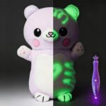 Glow In Dark Plush Animal Toy, Soft Short Plush DIY Doodle Stuffed Doll, Cute Fox Bear Penguin Rabbit Toy For Kids Gift view 5