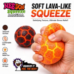 NeeDoh Magma Light Up Squeeze Ball, Lava Crack Texture Glowing LED Stress Relief Fidget Toy, Smack Light Up Sensory Squeeze Ball, 2 Assorted Styles for Retail Display & Gift view 5