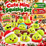 Christmas Dumpling Advent Calendar 24 Days Surprise Grinch Dumpling Squishy Toy TPR Squeeze Stress Relief Fidget Toy Christmas Countdown Blind Box Gift for Kids view 5
