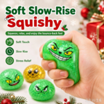 Christmas Mystery Squishy Bun, Grinch Themed Slow Rising Surprise Blind Box Squeeze Ball, Assorted Funny Face Stress Relief Fidget Toy, 12PCS Display Pack, Holiday Collectible Gift & Stocking Stuffer for Kids view 3