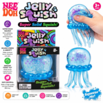 NeeDoh Jelly Squish Jellyfish Squeeze Toy Glitter Filled Transparent Jellyfish Squishy Super Solid Squish Stress Relief Sensory Fidget Toy view 2