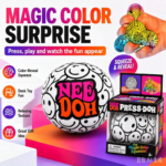 NeeDoh Press-Doh Squishy Ball Magic Color Reveal Smile Face Squeeze Toy Slow Rise Soft Feel Stress Relief Sensory Fidget Toy view 4