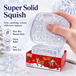 NeeDoh Nice Cube Christmas Snowflake Clear Squishy, Crystal Snowflake Transparent Squeeze Cube, Super Solid Squish Stress Relief Fidget Sensory Toy, Christmas Holiday Desk Gift for Kids Adults view 4