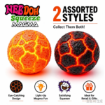 NeeDoh Magma Light Up Squeeze Ball, Lava Crack Texture Glowing LED Stress Relief Fidget Toy, Smack Light Up Sensory Squeeze Ball, 2 Assorted Styles for Retail Display & Gift view 3