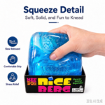 NeeDoh BigNice Cube Squishy Toy Transparent Clear Cube Super Solid Squish Slow Rebound Squeeze Stress Relief Sensory Fidget Toy view 3